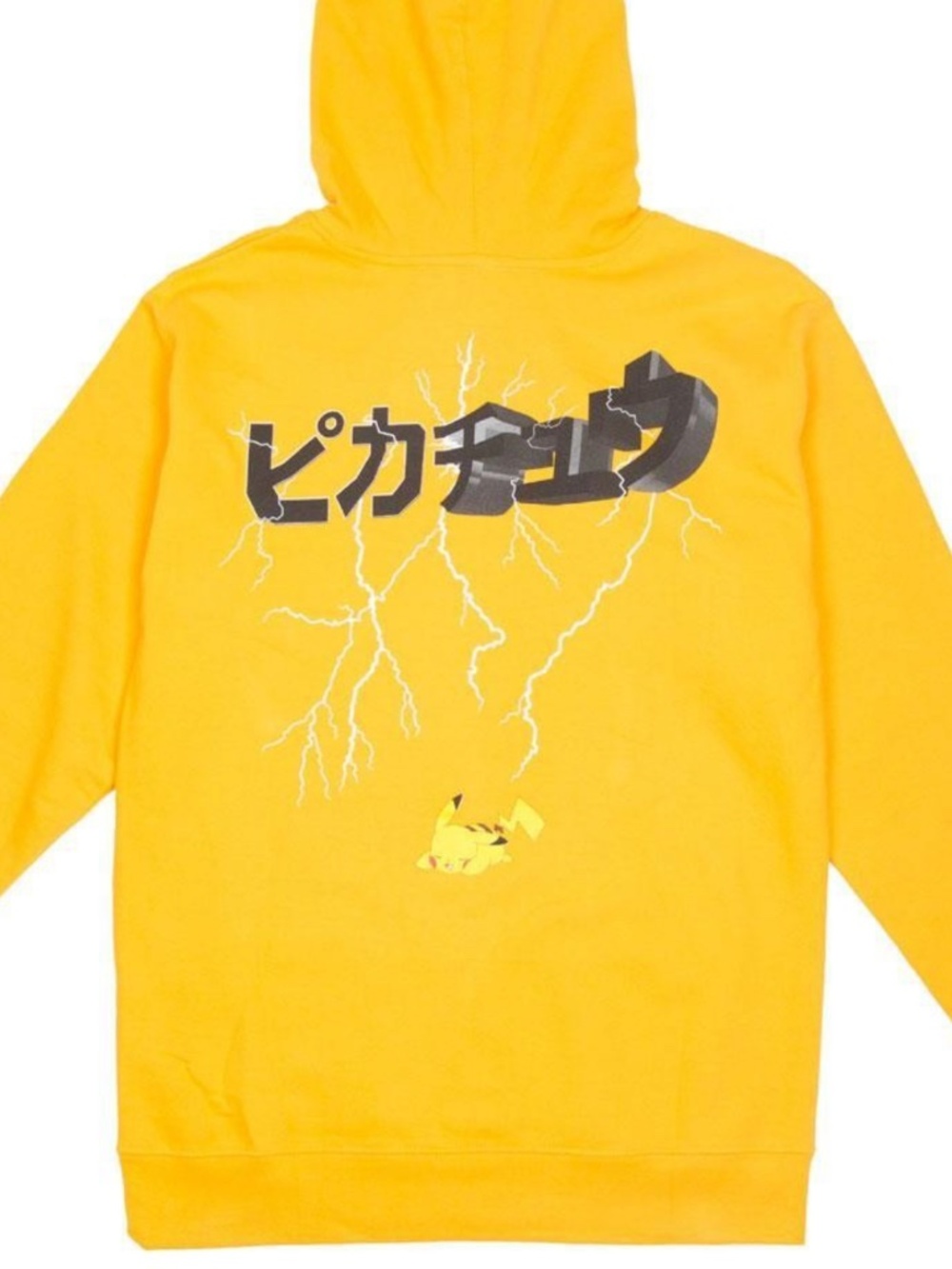 Pokémon Pikachu 10.Deep Hoodie Sweater Lightning Strike Yellow Size XL